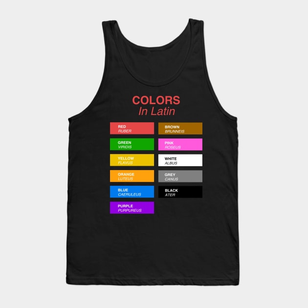 Colors In Latin Tank Top by Hidden Verb